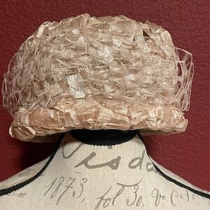 Miss Dior by Christian Dior vintage cream hat size 22 with original hat box
